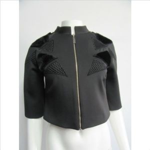 CARLUCCI black cropped jacket sz 4